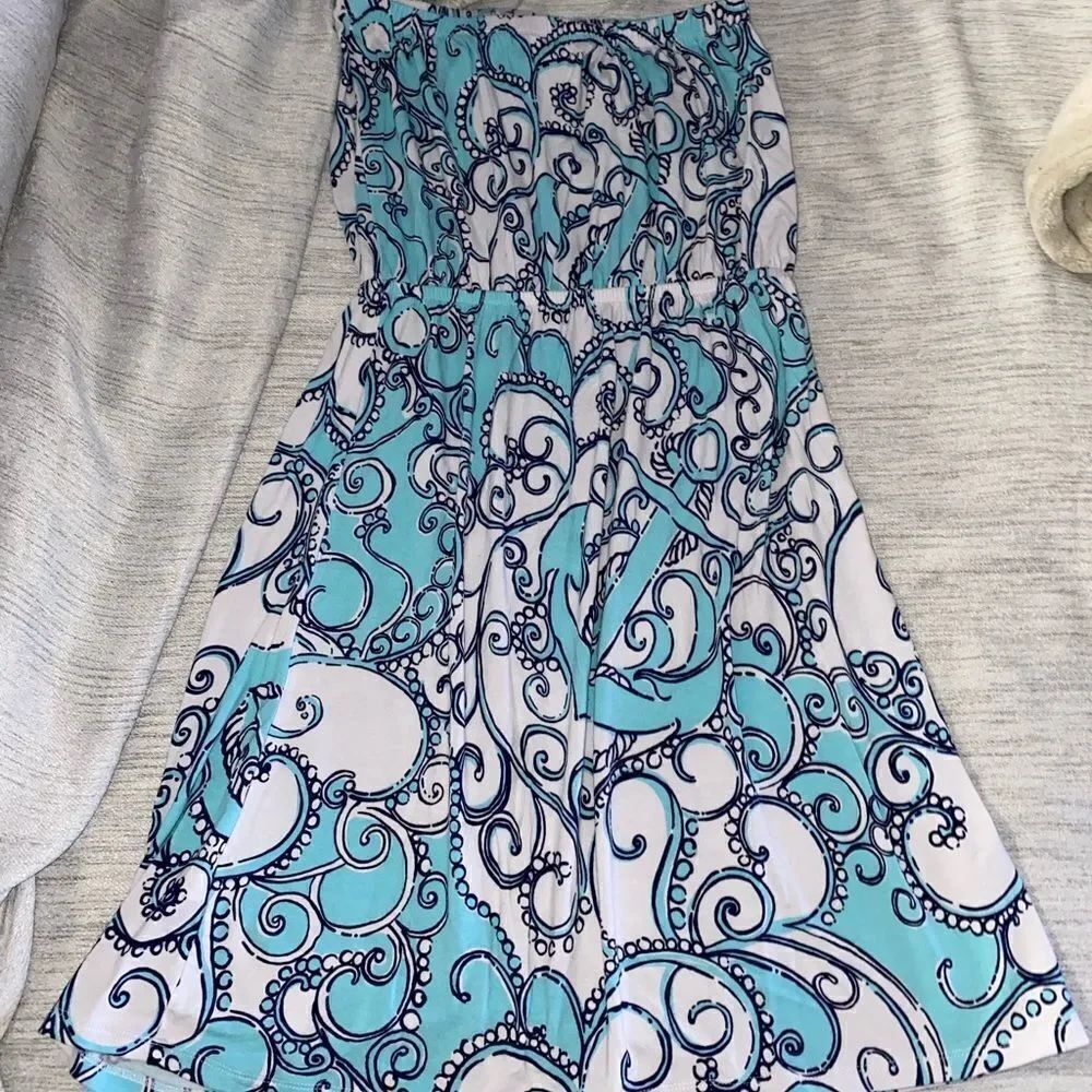 Lilly Pulitzer Shape Up Or Ship Out Atwood Strapless Jersey Dress - Picture 2 of 6